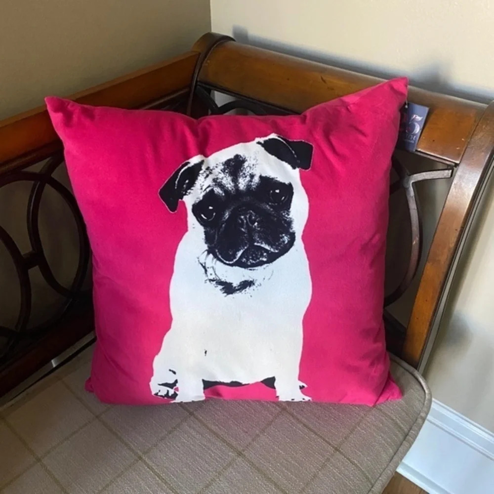 425 South Los Angeles Pink Pug Pillow - Picture 3 of 4